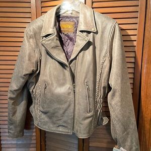 Leather ladies riding jacket